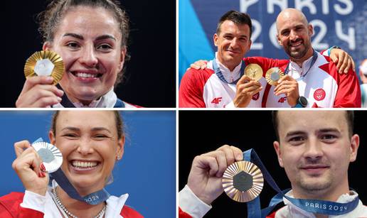 FOTO Ovako slave Hrvati! Sreća nakon četiri osvojene medalje