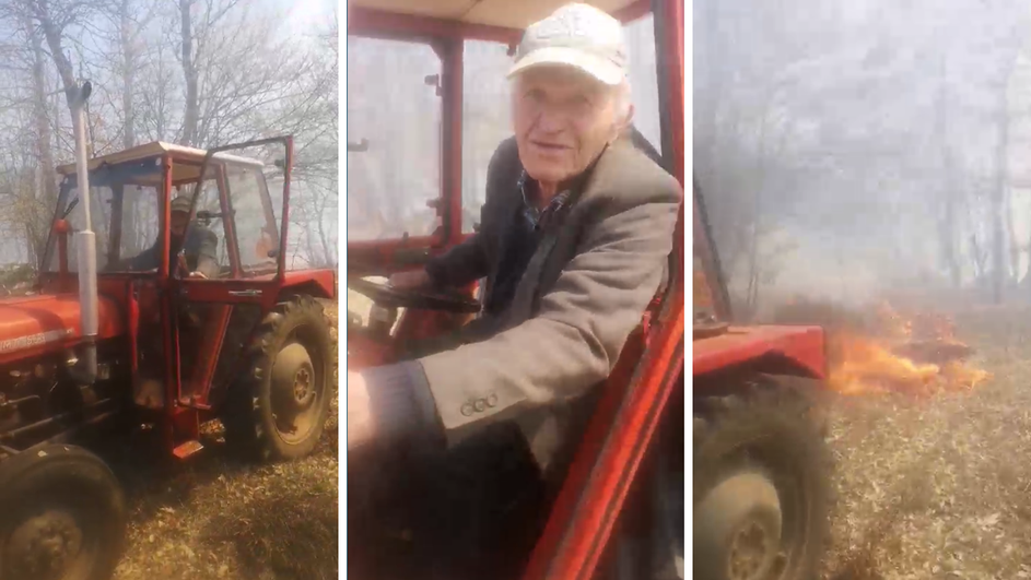 Na traktor vezao gumu i palio livadu: Ide mu kaznena prijava