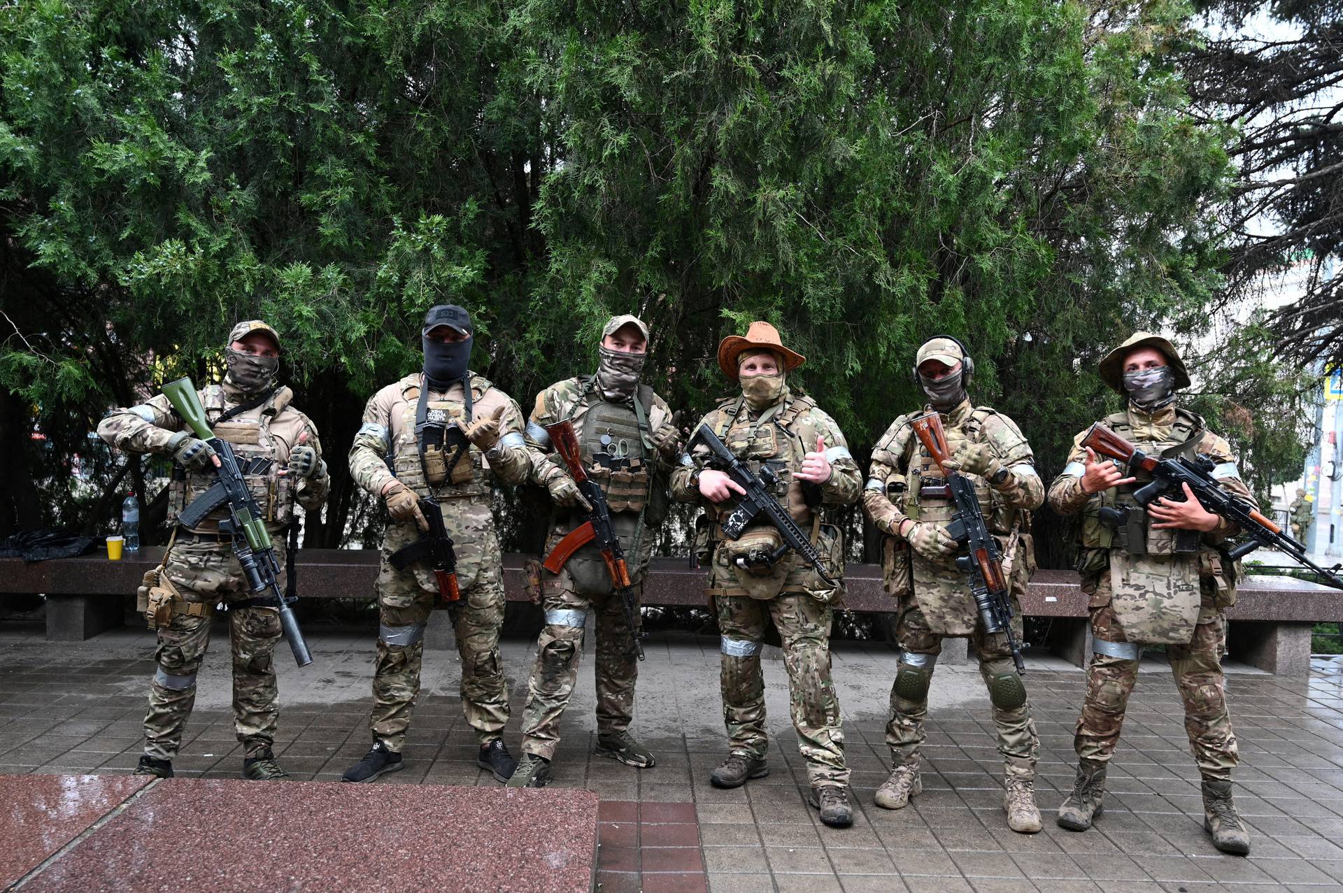 FILE PHOTO: Wagner fighters deployed in Rostov-on-Don