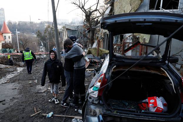 Russian missile strike in Kyiv