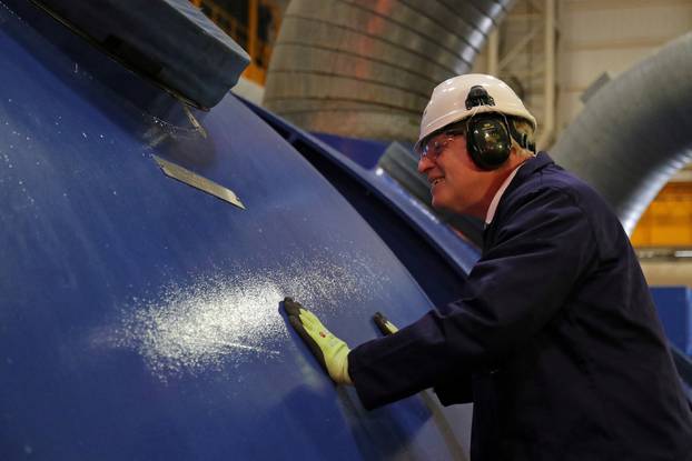 British Prime Minister Boris Johnson visits EDF's Sizewell Nuclear power station
