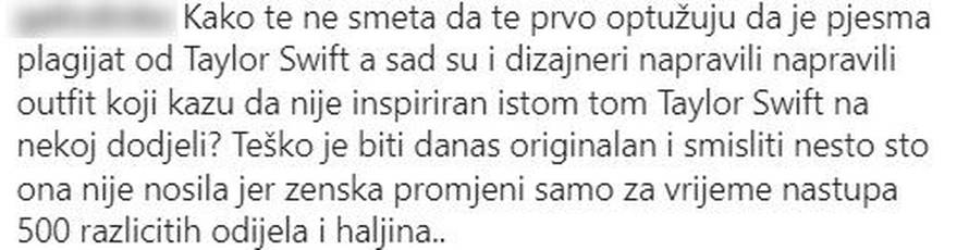 Miu Dimšić ponovo napali da kopira Taylor Swift. Ovaj put riječ je o modnoj kombinaciji...