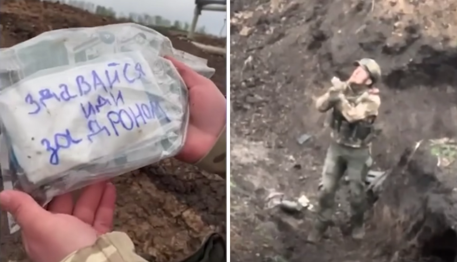 VIDEO Ruski vojnik signalizirao predaju u Bahmutu pa dronom primio poruku od Ukrajinaca