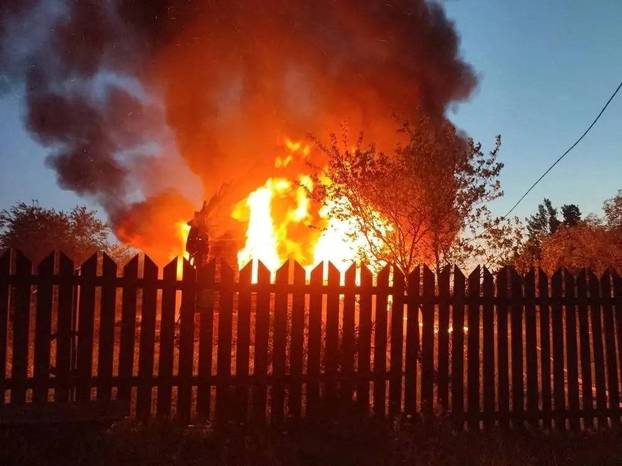 Aftermath of a Ukrainian drone attack in Moscow region
