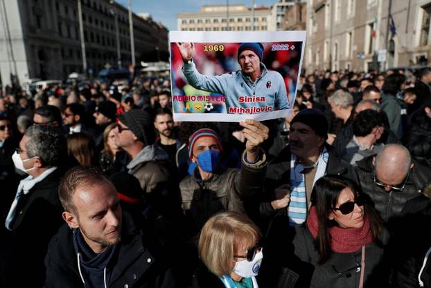 Funeral for former AC Milan and Bologna manager Sinisa Mihajlovic in Rome