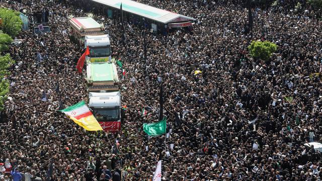 Funeral for Iran's President Raisi and other victims of the helicopter crash, in Tehran