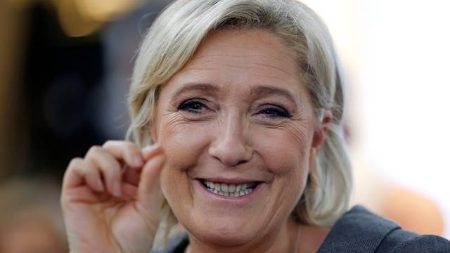France's far-right National Front (FN) leader Marine Le Pen attends a FN political debate in Paris