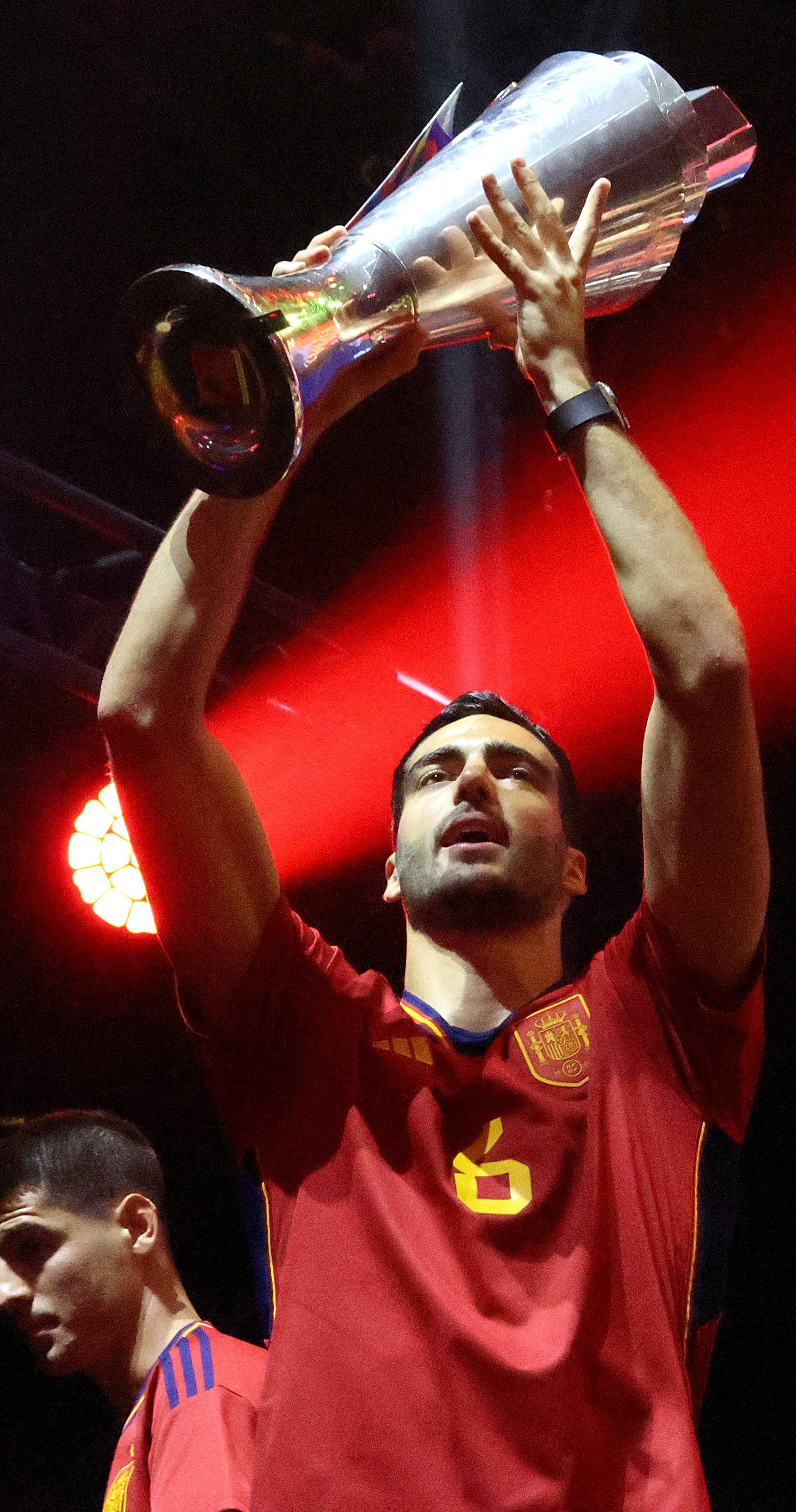 UEFA Nations League - Spain celebrate winning the UEFA Nations League