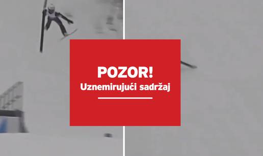 VIDEO Užasan pad slovenskog skijaša: Udario je glavom o tlo i 100 metara klizio po snijegu...