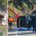Prizori užasa kod Dubrovnika: Stijena smrskala kombi, jedan čovjek poginuo, drugog spasili