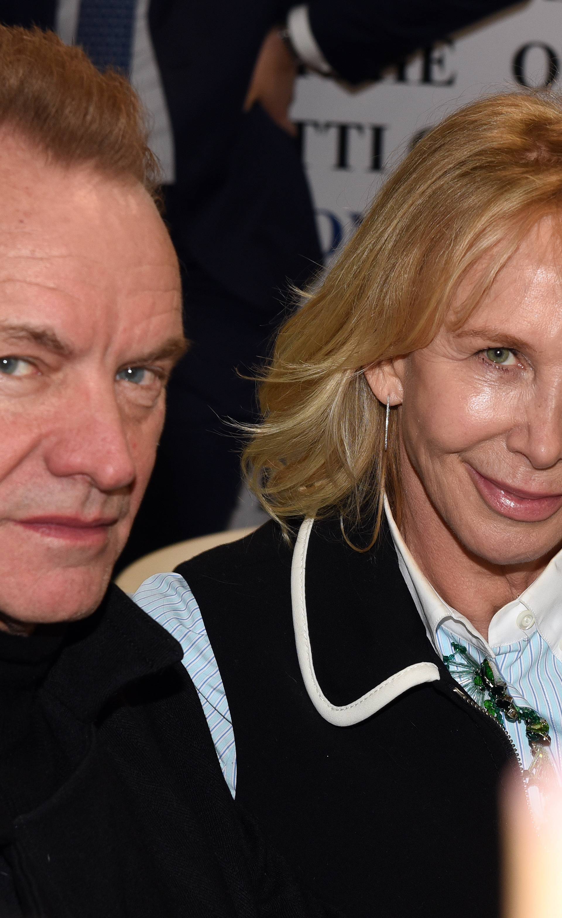 Sting and wife at ProWein trade fair