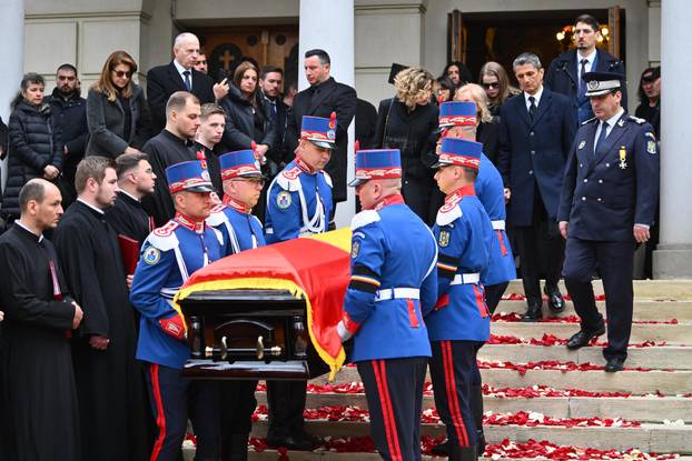 Funeral ceremony for Romanian coach Mircea Lucescu in Bucharest