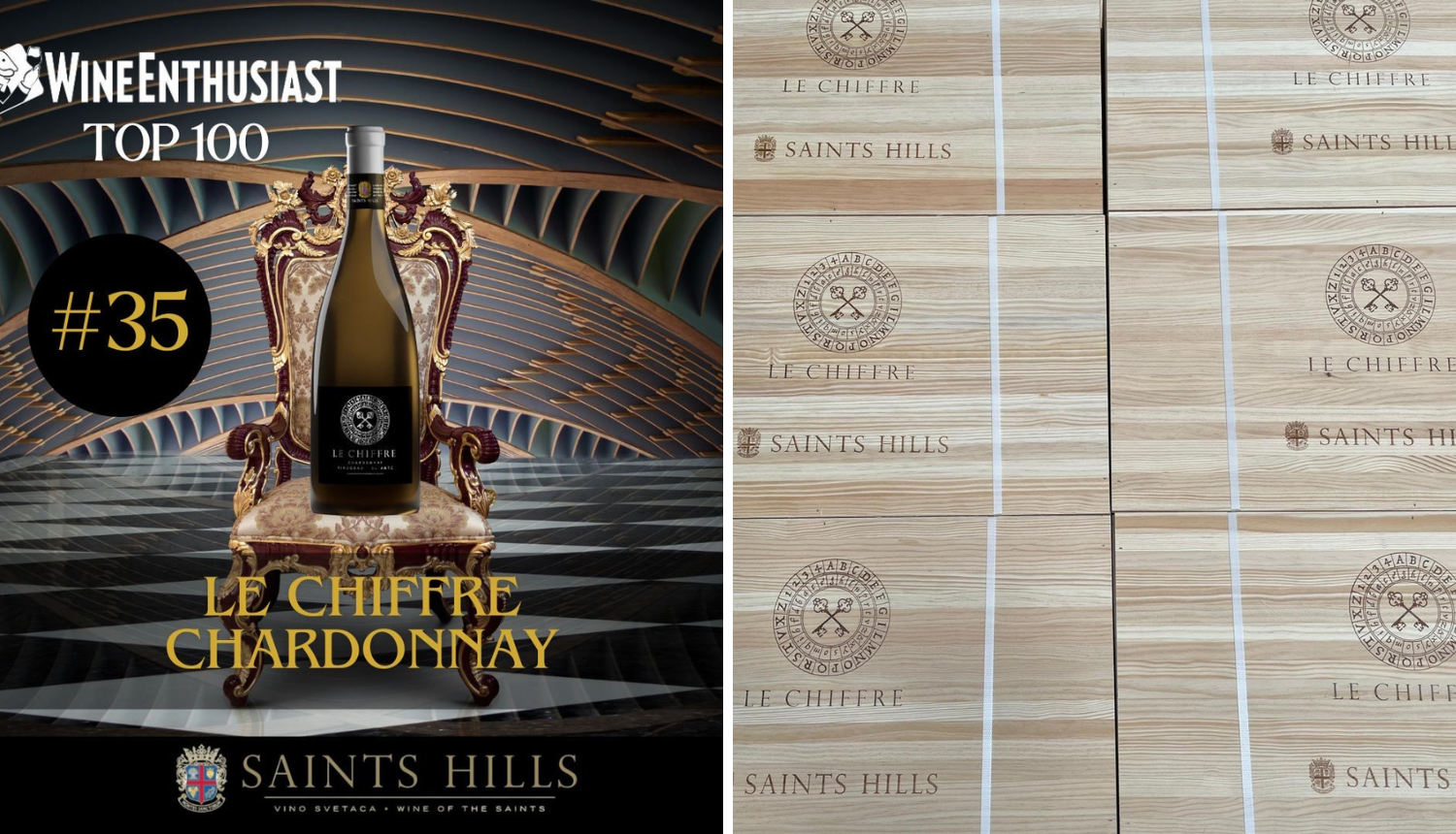 Vinarija Saints Hills uvrštena u top 100: Njihov Le Chiffre chardonnay je 35. na svijetu