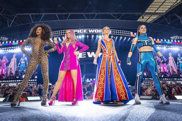 The Spice Girls live at Wembley Stadium on their first of 3 sold out nights