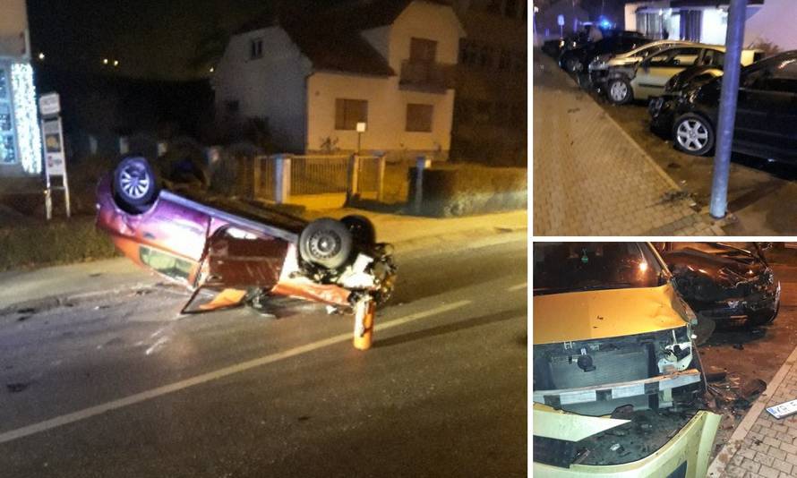 Sudario se sa šest automobila i završio na krovu, nije ozlijeđen