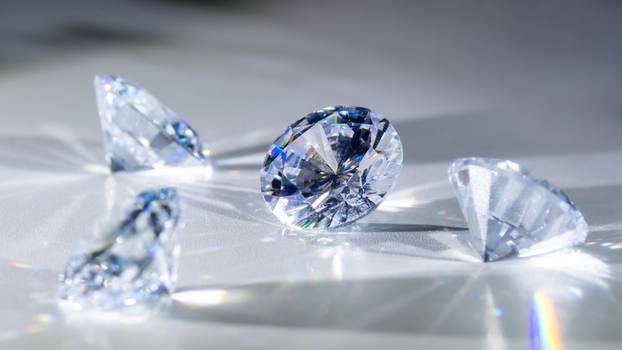 Group,Of,Diamonds,On,A,White,Background.