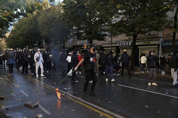 Anti-government protest by students in Tirana