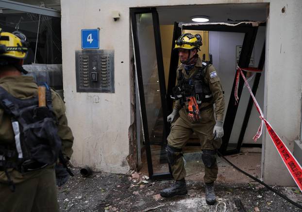 Aftermath of missile attack from Iran on Israel