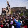 People gather at Saadallah al-Jabiri Square as they celebrate, in Aleppo