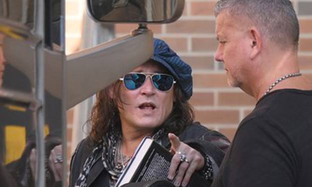 EXCLUSIVE: Johnny Depp Arrives At The Meridian Health Theatre In Red Bank New Jersey To Perform His Concert This Evening