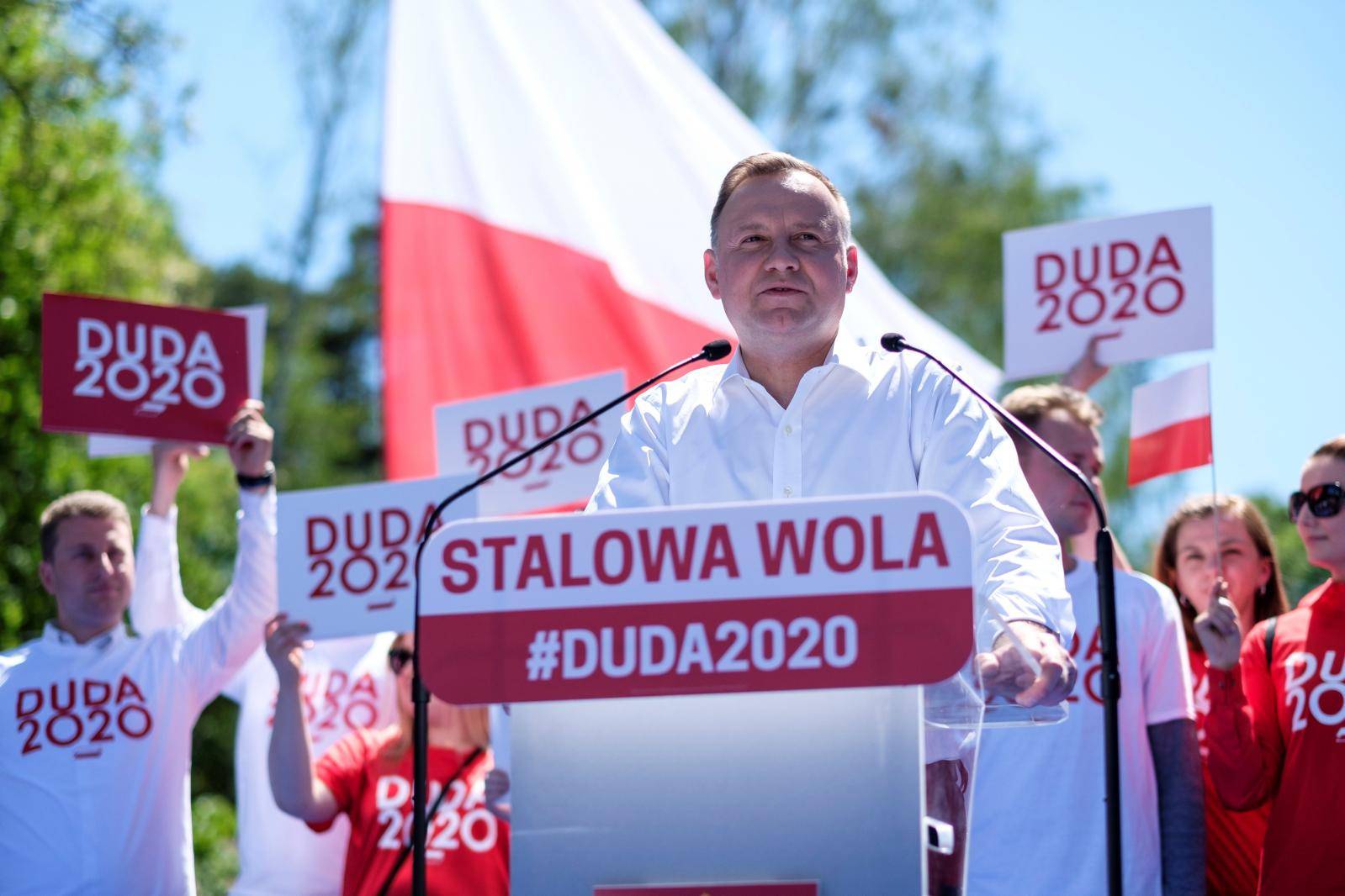 Polish President Andrzej Duda attends election rally in Stalowa Wola