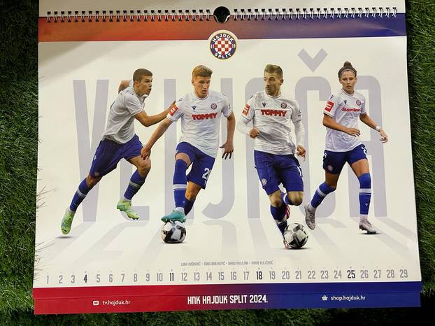 FOTO Hajduk izdao kalendar za 2024. godinu: Prvi put zajedno nogometašice i nogometaši