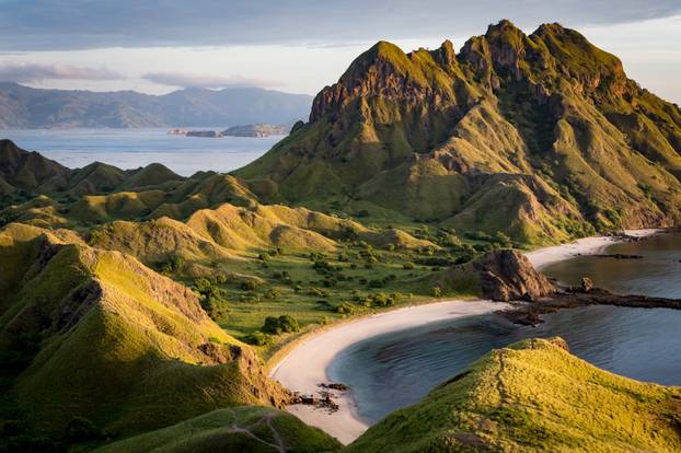 Landscape view from the top of Padar island in Komodo islands, F