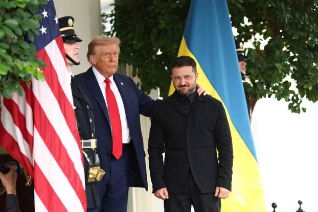 U.S. President Trump meets with Ukrainian President Zelenskiy and European leaders, in Washington, D.C.