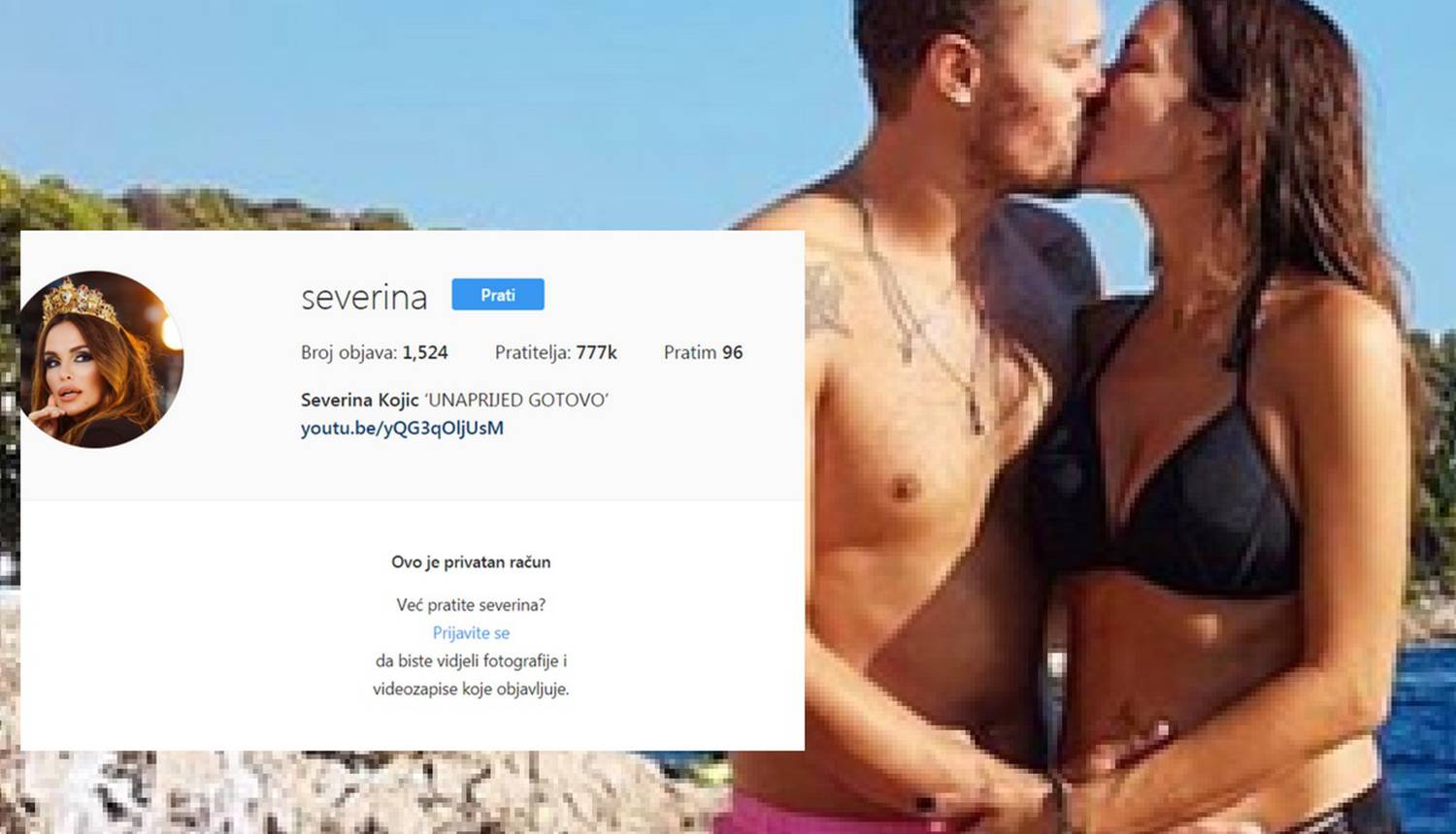 Nema više uhođenja: Severina je zaključala Instagram profil