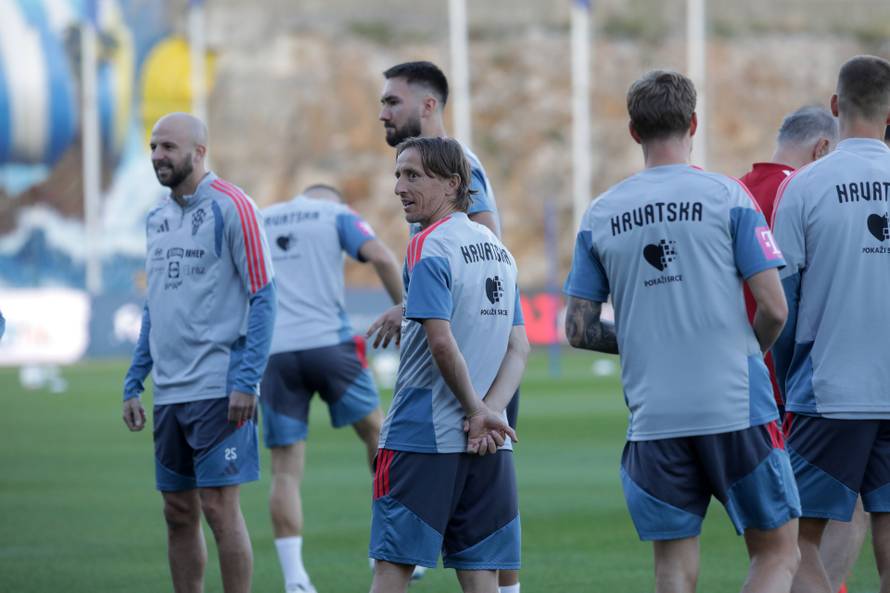 Rijeka: Trening Hrvatske nogometne reprezentacije na Rujevici