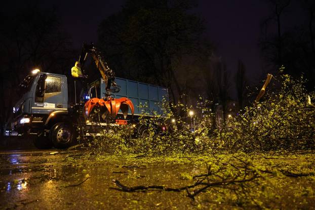 Zagreb: Promet kod Trešnjevačkog placa obustavljen nakon pada stabla