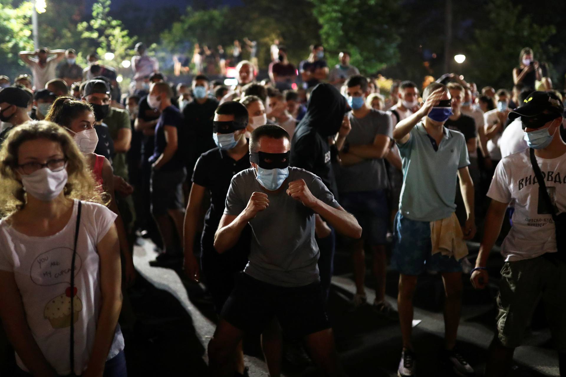 Protests amid the spread of the coronavirus disease (COVID-19) in Belgrade