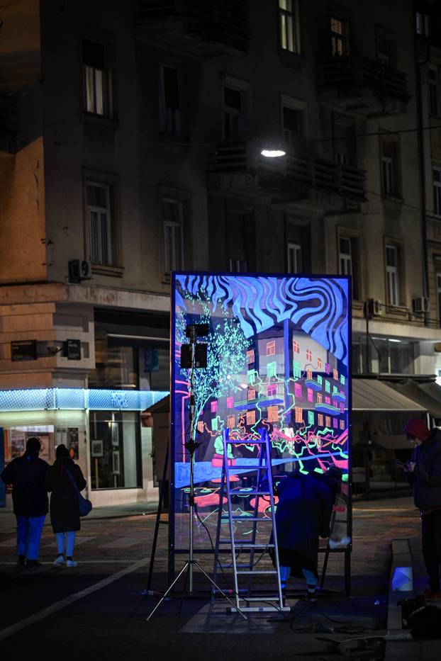 Pripreme za Festival svjetla u Zagrebu