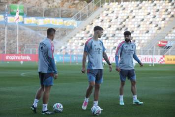 Rijeka: Trening Hrvatske nogometne reprezentacije na Rujevici