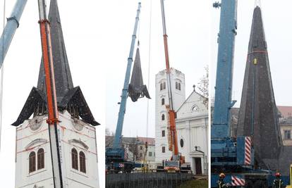 VIDEO Točno u podne skinuli su 15 tona tešku kapu s katedrale