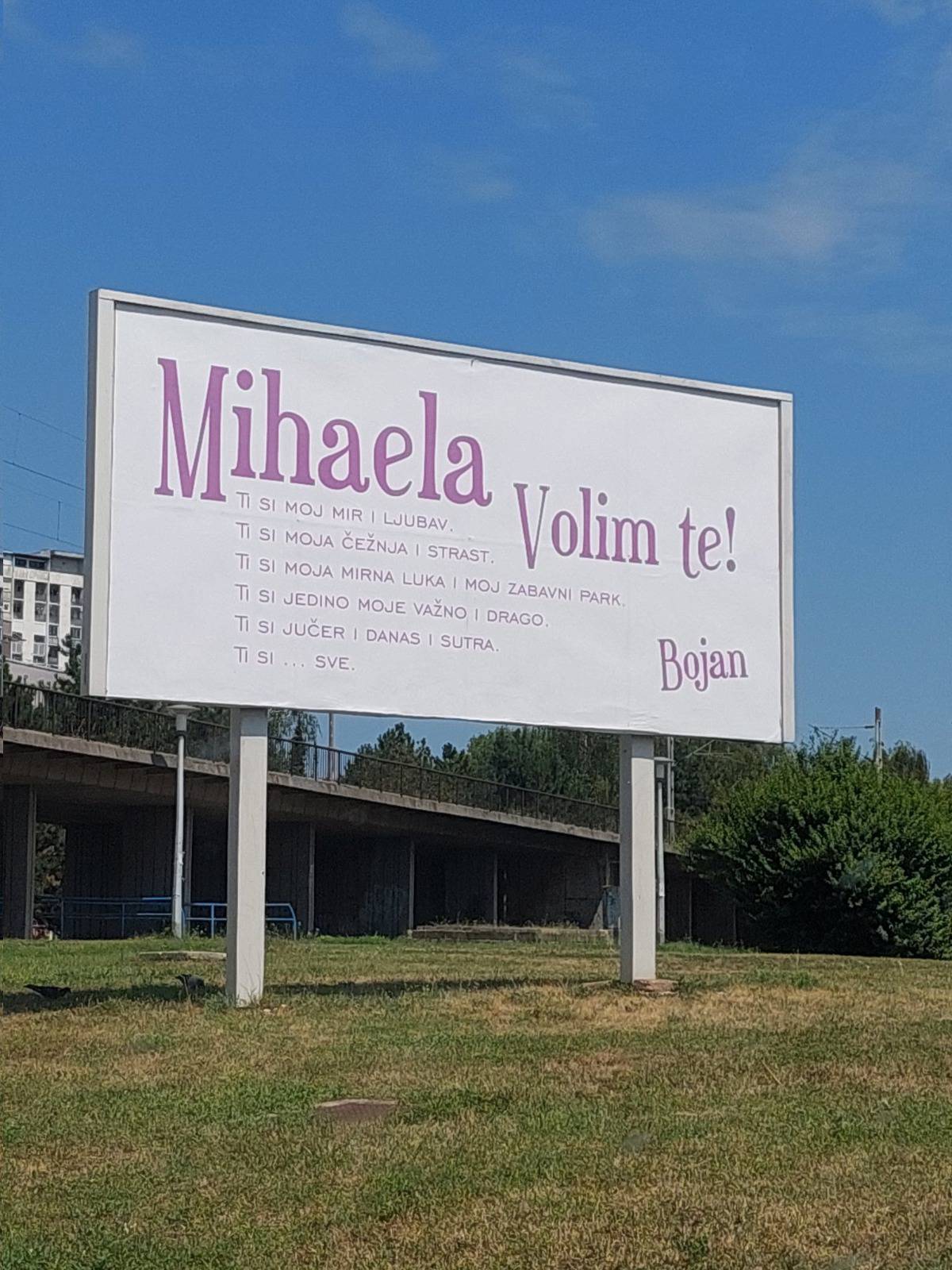 U Zagrebu osvanuo misteriozni ljubavni plakat: Mihaela, ti si moj mir i ljubav...ti si sve...