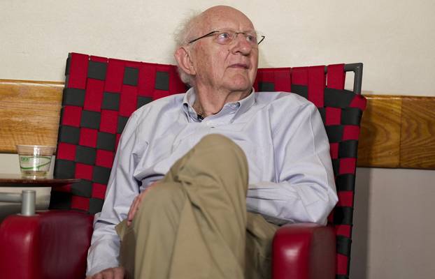 John Clarke, winner of the Nobel Prize in Physics, attend a reception in his honor at the University of California, Berkeley in Berkeley