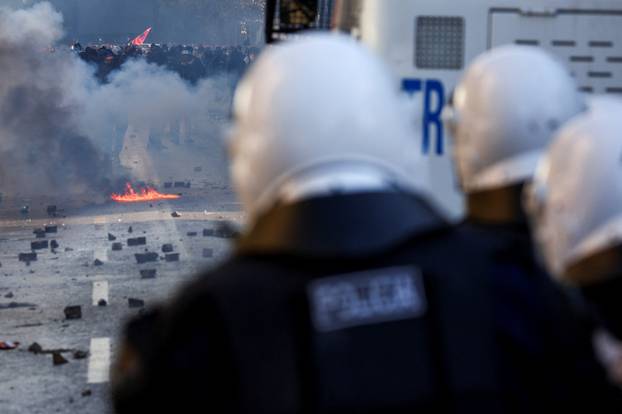 Anti-government protest by students in Tirana