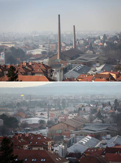 Ciglana na Črnomercu prije i poslije rušenja dimnjaka
