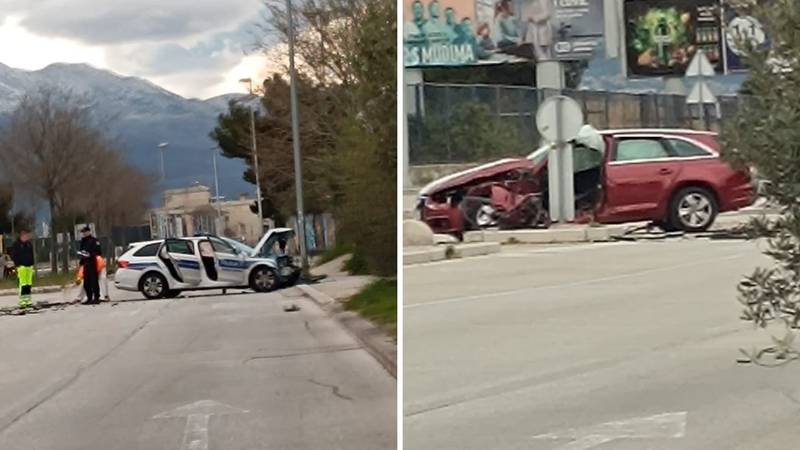 U Splitu sudar policijskog i osobnog auta, nastale su gužve