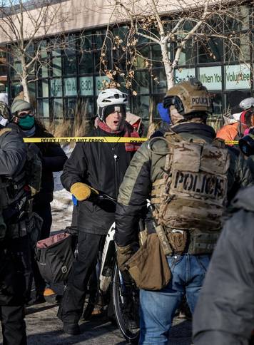 Scene of a shooting involving federal immigration agents in Minneapolis