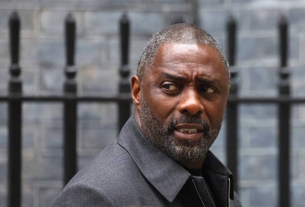 British actor Elba departs following a knife crime summit at Downing Street in London