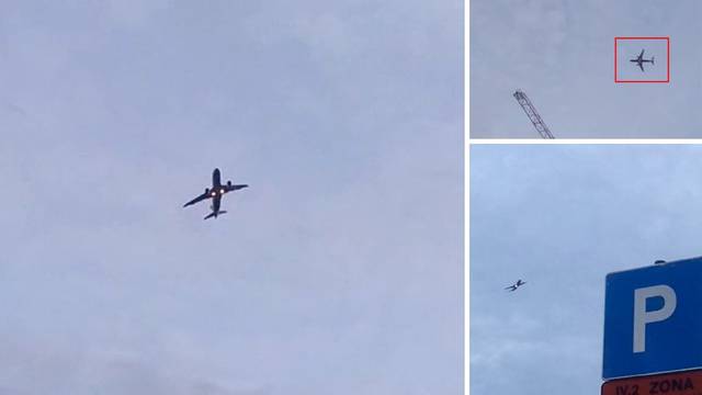 VIDEO Airbus u niskom letu iznenadio Zagrepčane: 'Mislila sam da pada, bio je iza zgrada'