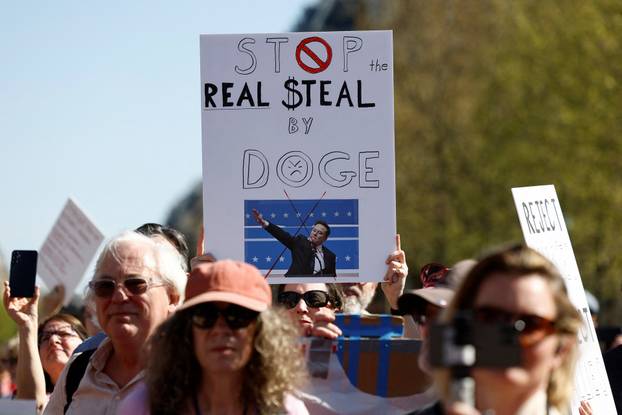 Anti-Trump 'Hands Off!' protest, in Paris