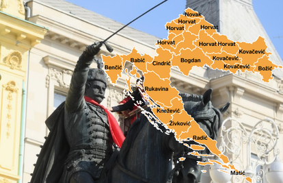Pogledajte kartu: Ovo su imena i prezimena koja su najčešća u Hrvatskoj. Tko su vaši imenjaci?