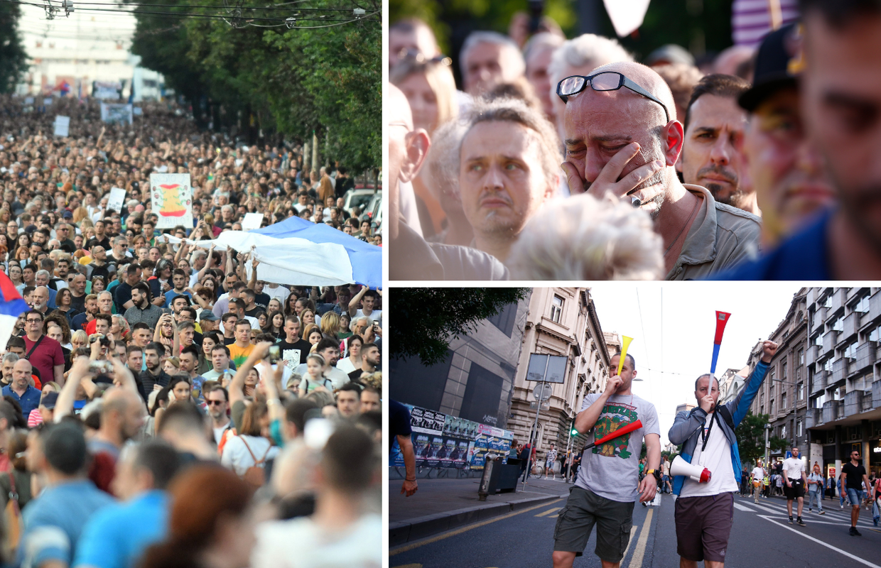 Mjesec  dana od strave u školi u Srbiji: Tisuće građana hodali su ulicama i vikali 'Vučiću odlazi'