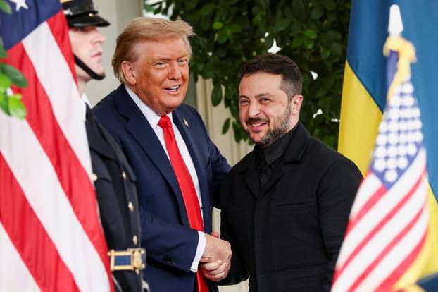 U.S. President Trump meets with Ukrainian President Zelenskiy and European leaders, in Washington, D.C.