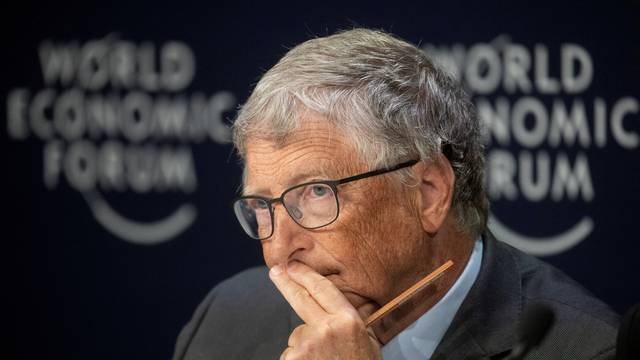 FILE PHOTO: Gates, co-chairman of the Bill & Melinda Gates Foundation attends a news conference in Davos