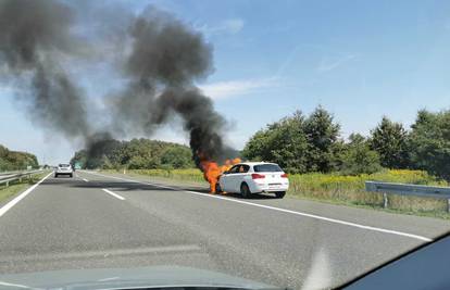 Automobil se zapalio na A4 kod Sesveta, nema ozlijeđenih