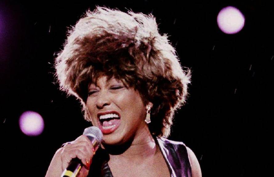 FILE PHOTO: Pop star Tina Turner performs during rainfall in the "Rock over danube" festival in Vienna